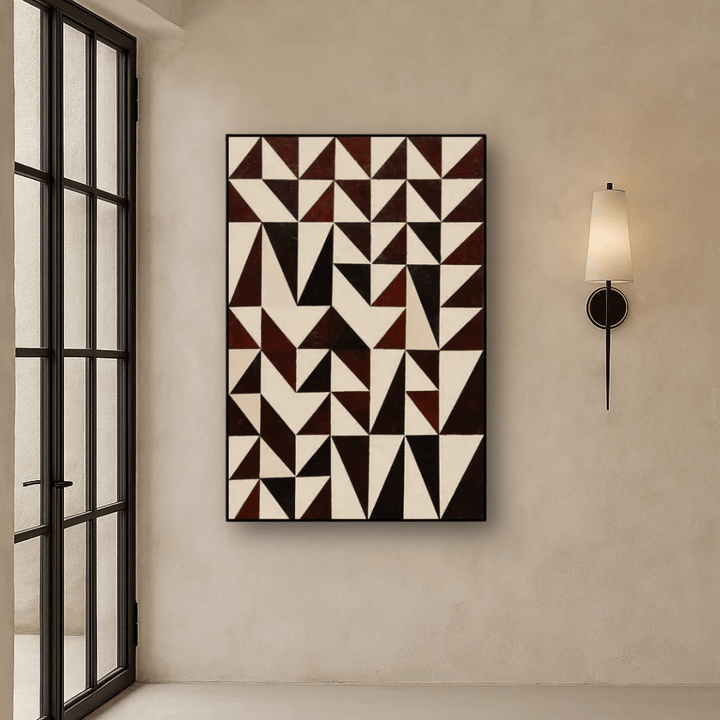Abstract Triangles Wall Art - Brown LiangAndEimil 2