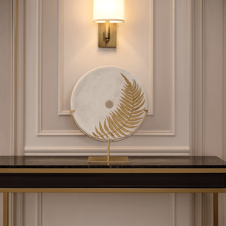Gold Leaf Circle Decor