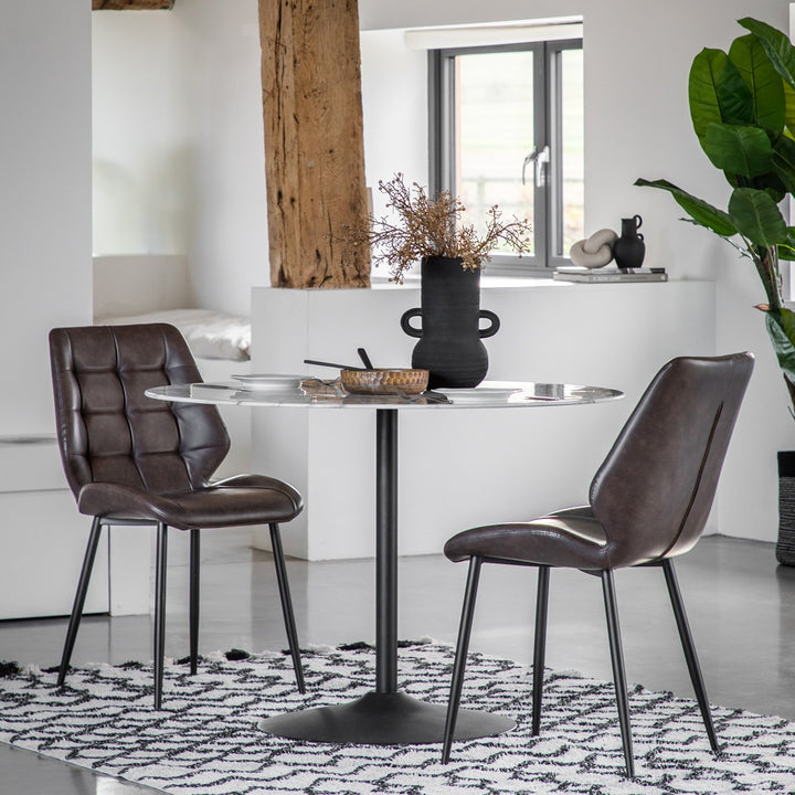 Winton Set of 2 Dining Chairs - Brown GalleryDirect 5