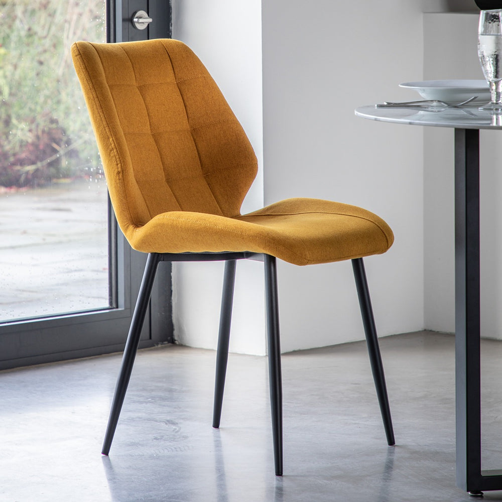 Winton Set of 2 Dining Chairs - Saffron GalleryDirect 2