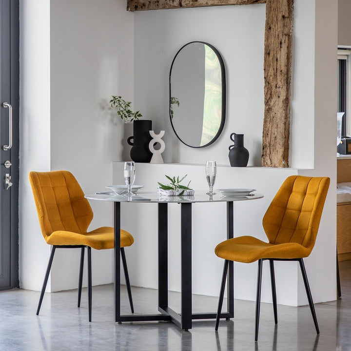 Winton Set of 2 Dining Chairs - Saffron GalleryDirect 5