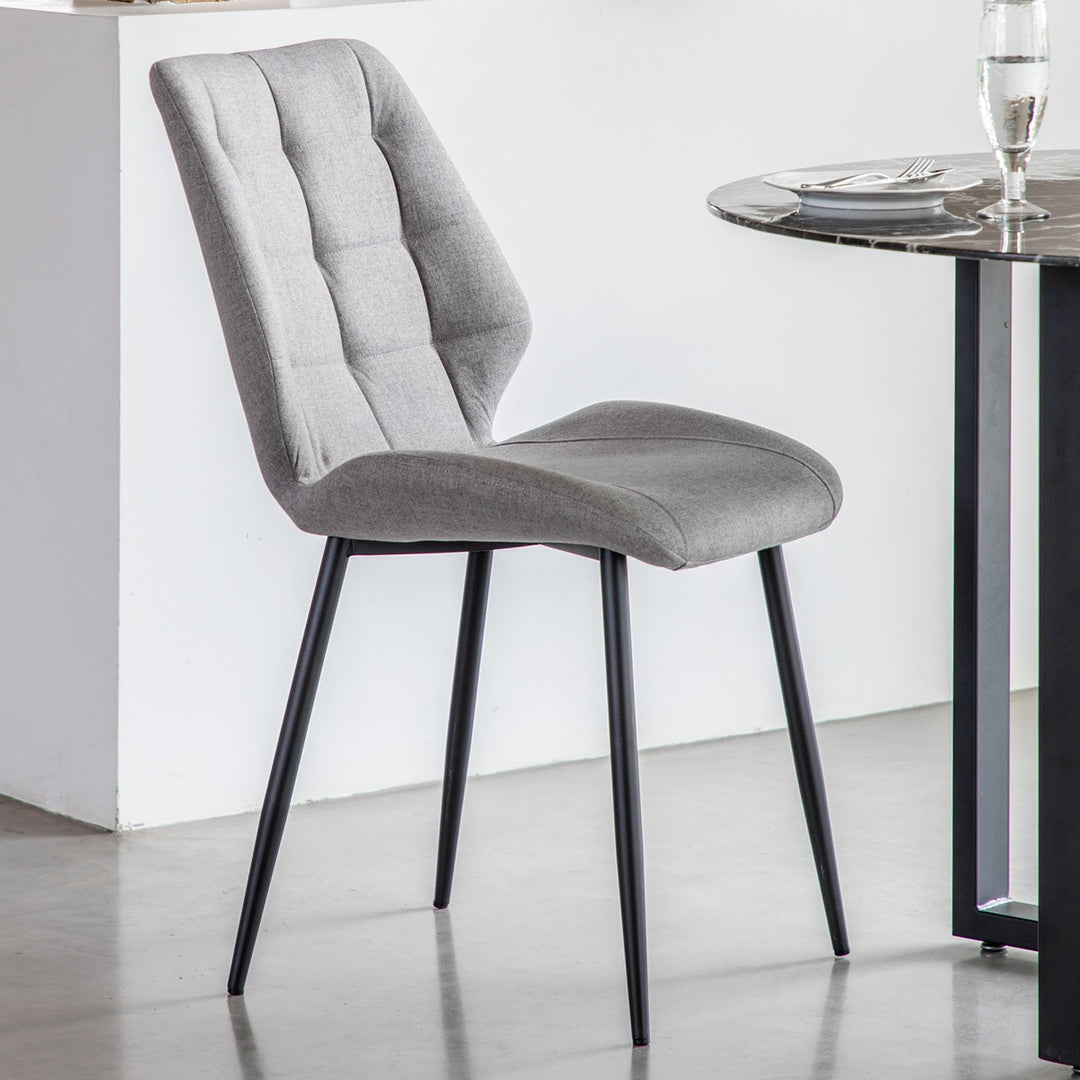 Winton Set of 2 Dining Chairs - Light Grey GalleryDirect 2