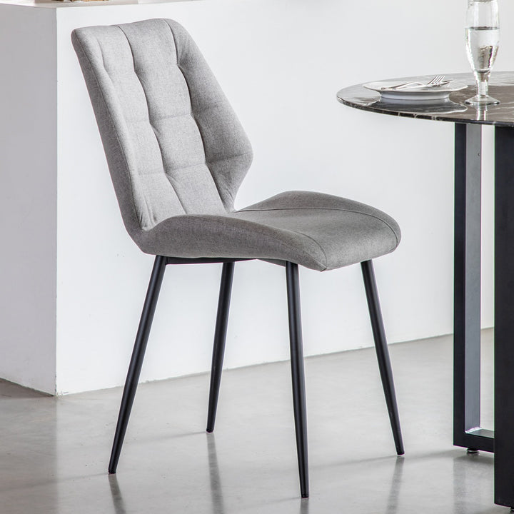 Winton Set of 2 Dining Chairs - Light Grey GalleryDirect 2