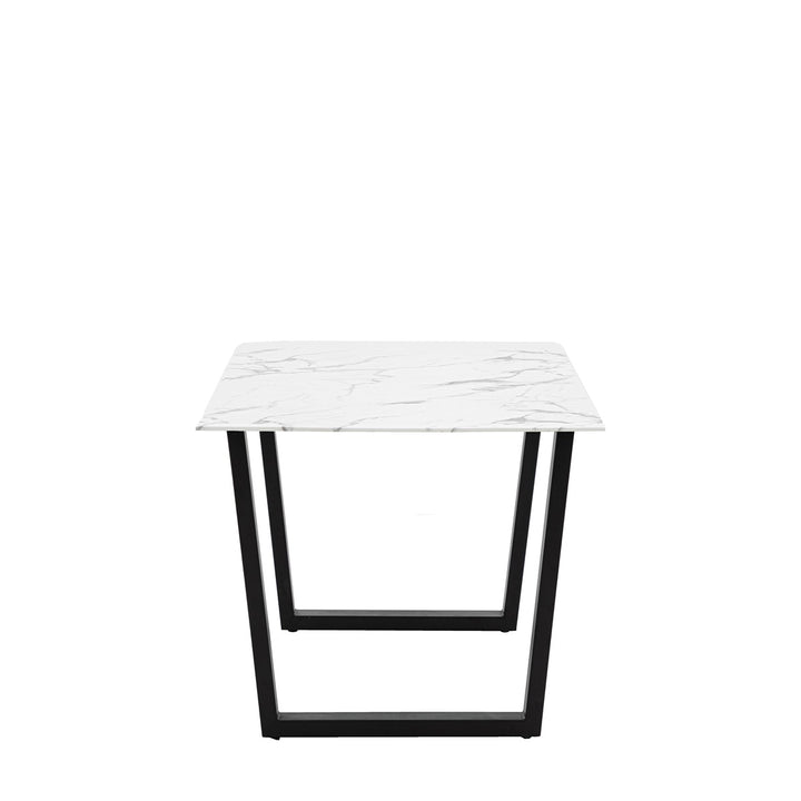 Davidson Faux Marble Rectangular Dining Table - Black & White GalleryDirect 5