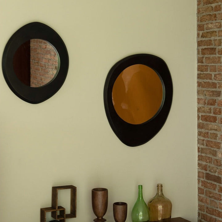 Aren Small Mirror - Black Wood Dutchbone 2