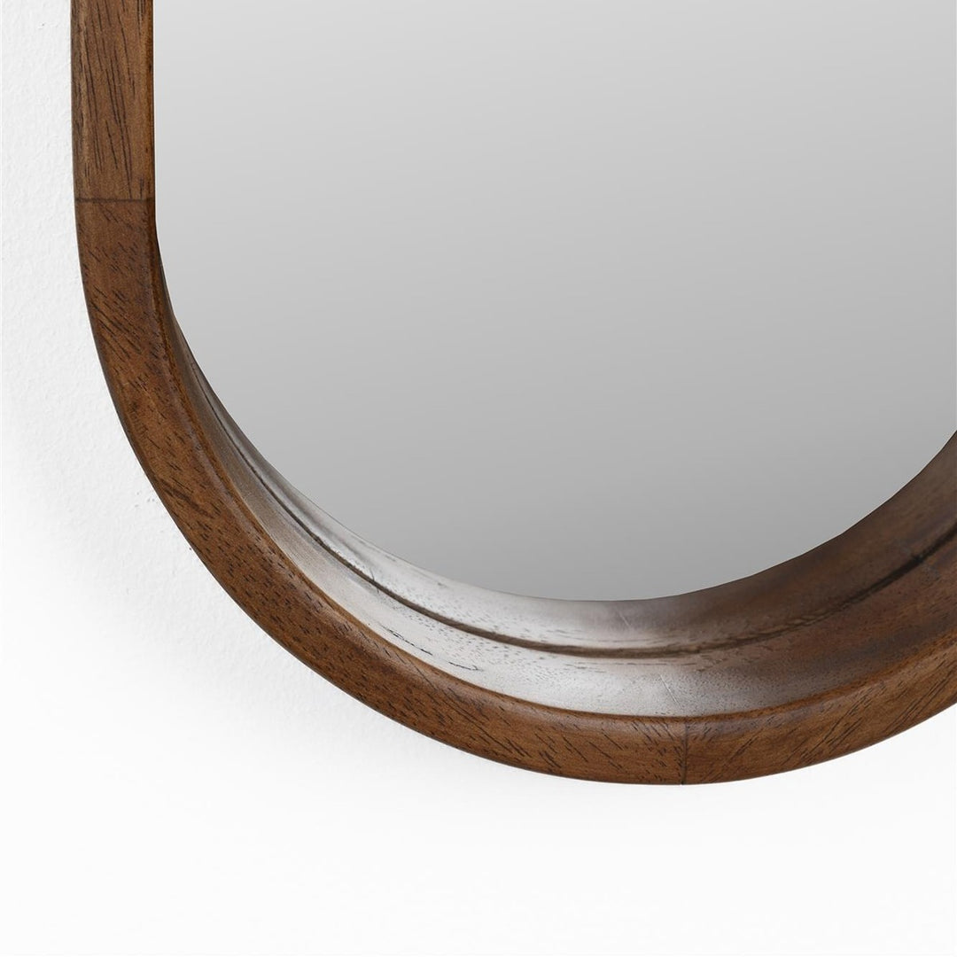 Nyko Oval Mirror - Rubber Wood Zuiver 4