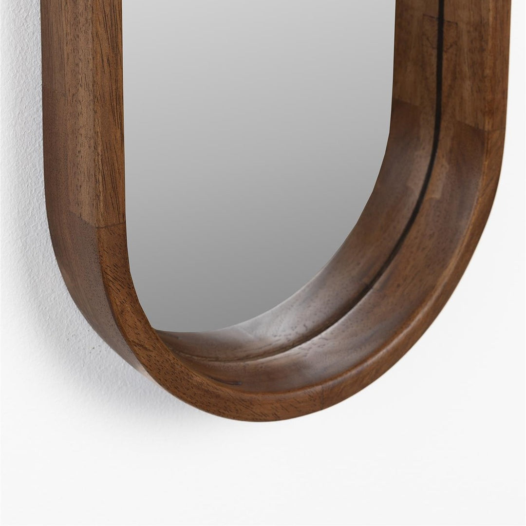 Nyko Oval Mirror - Rubber Wood Zuiver 5