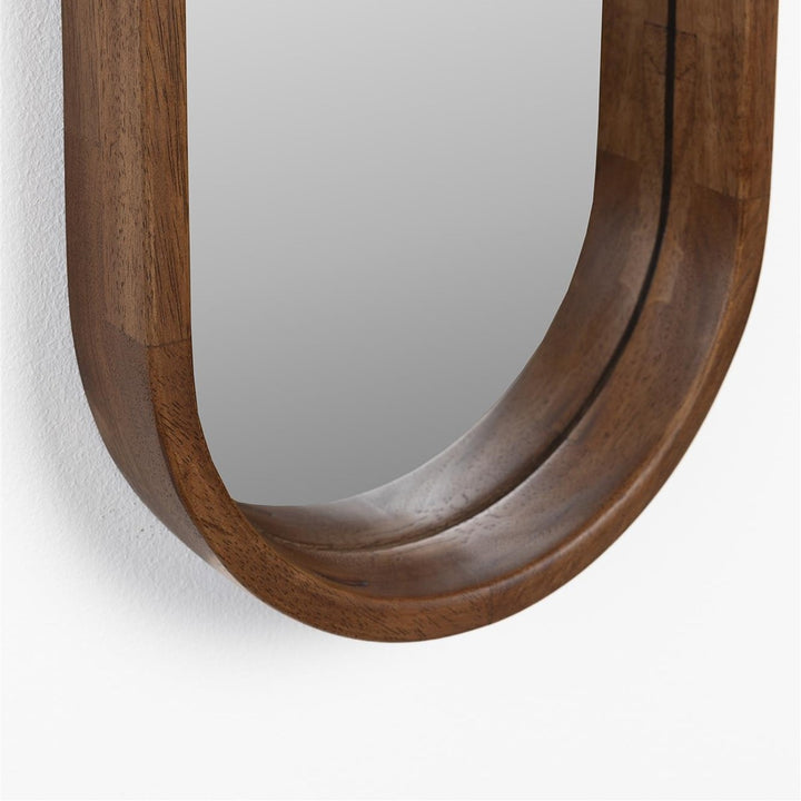 Nyko Oval Mirror - Rubber Wood Zuiver 5