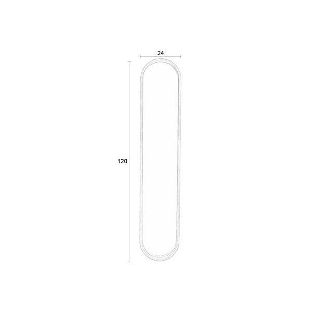Nyko Oval Mirror - Rubber Wood Zuiver 6