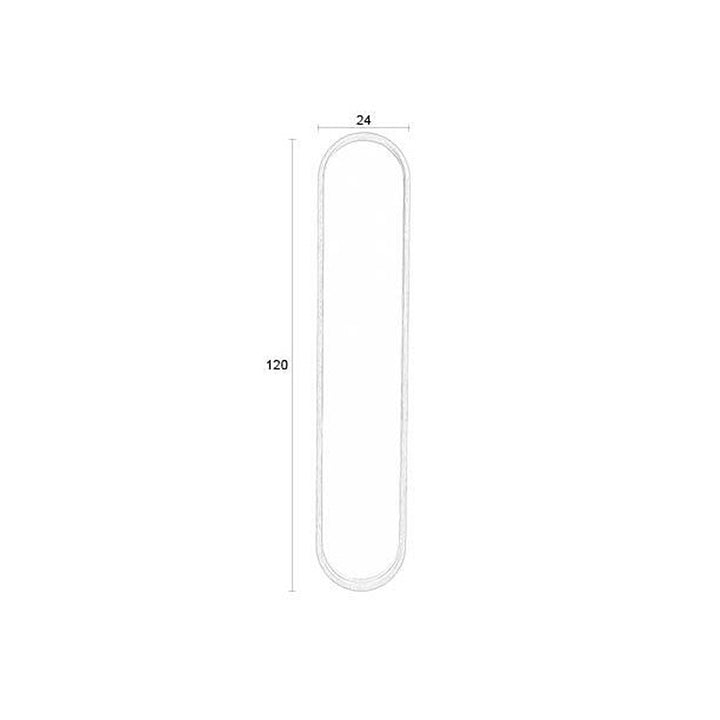 Nyko Oval Mirror - Rubber Wood Zuiver 6