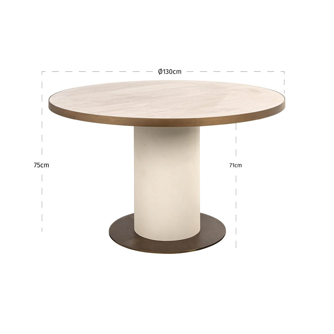 Tivoli Round Dining Table 130cm - White Richmond 4