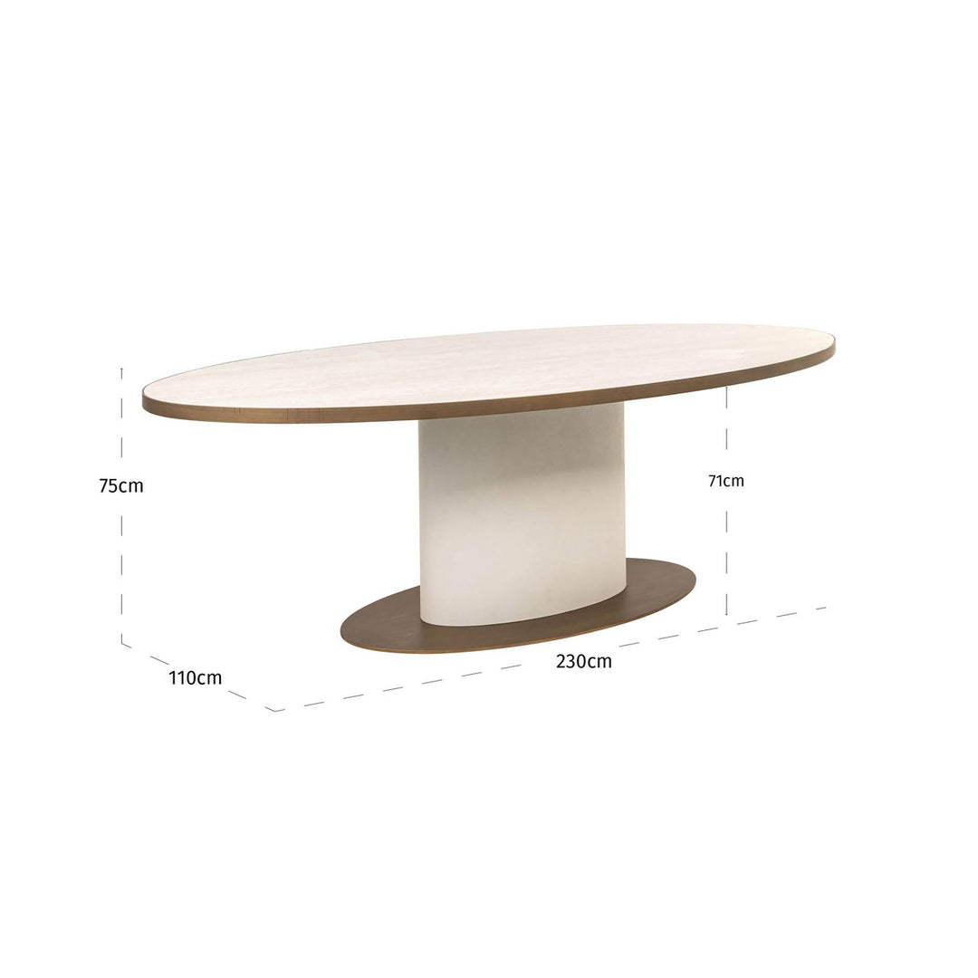 Tivoli Oval Dining Table 230cm - White Richmond 7