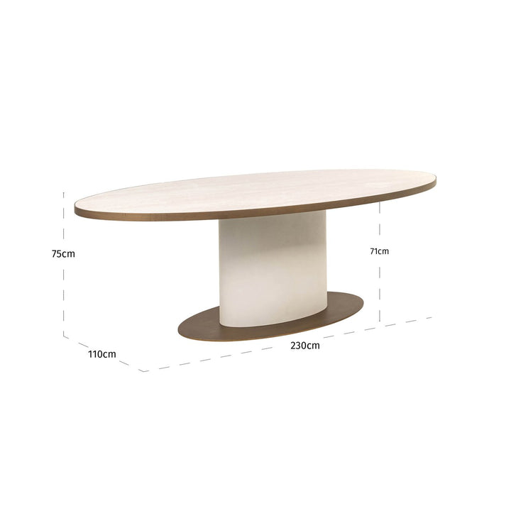Tivoli Oval Dining Table 230cm - White Richmond 7