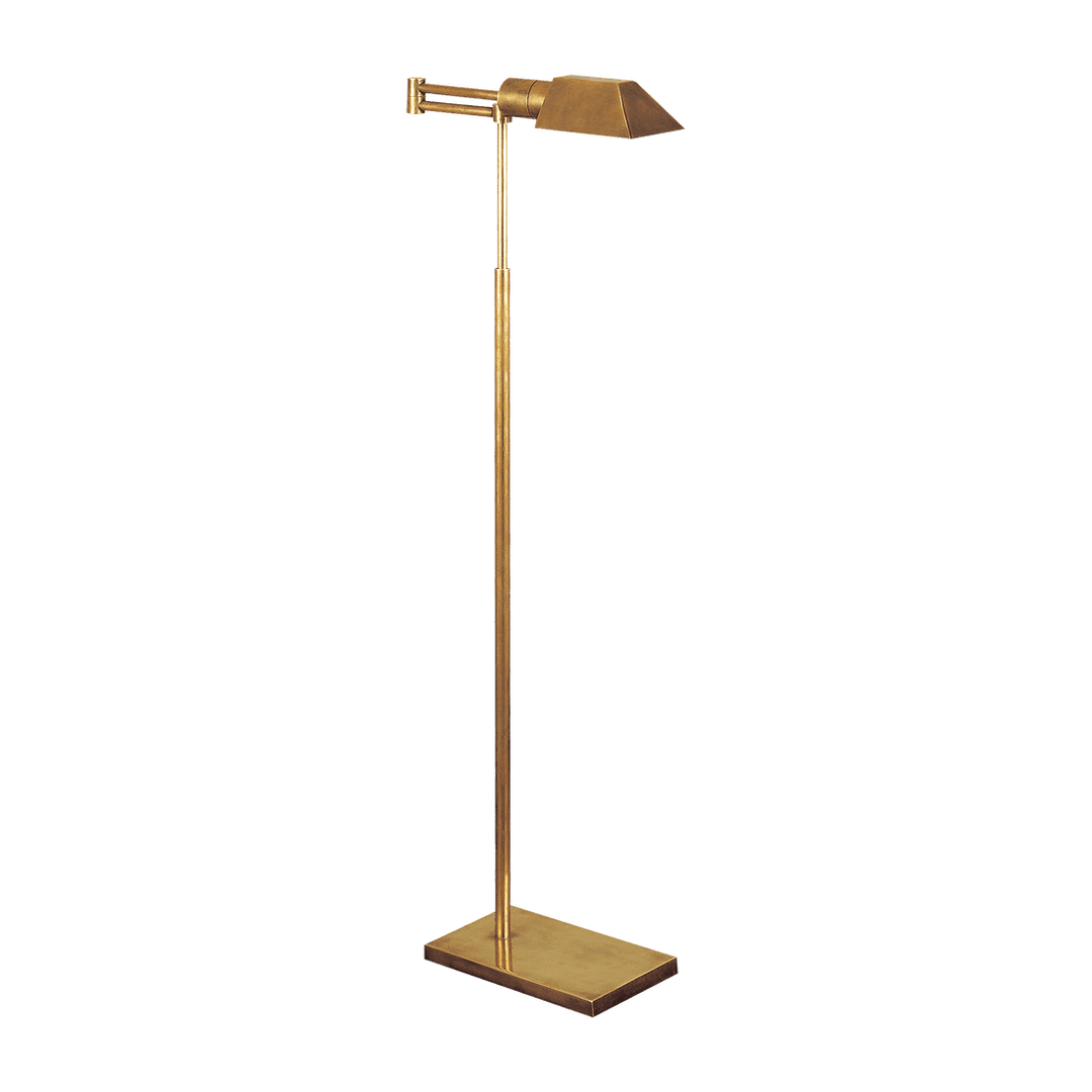 Studio Swing Arm Floor Lamp - Antique Brass Visual Comfort 1
