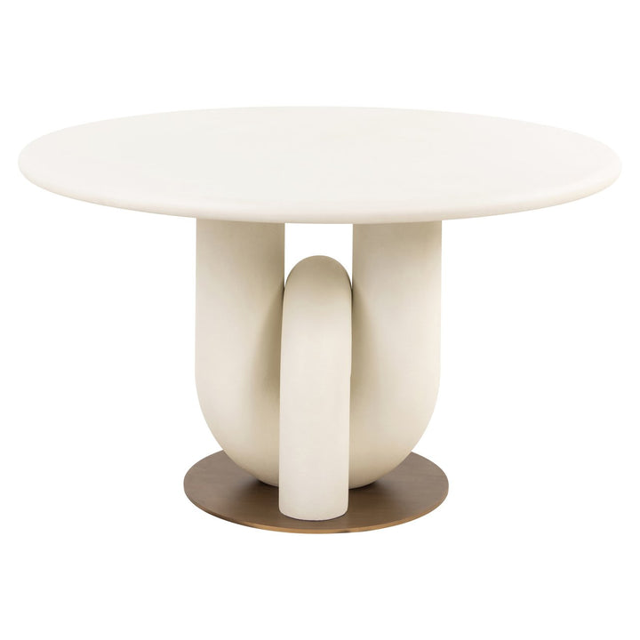 Winslow Round Dining Table 135cm - White Richmond 2