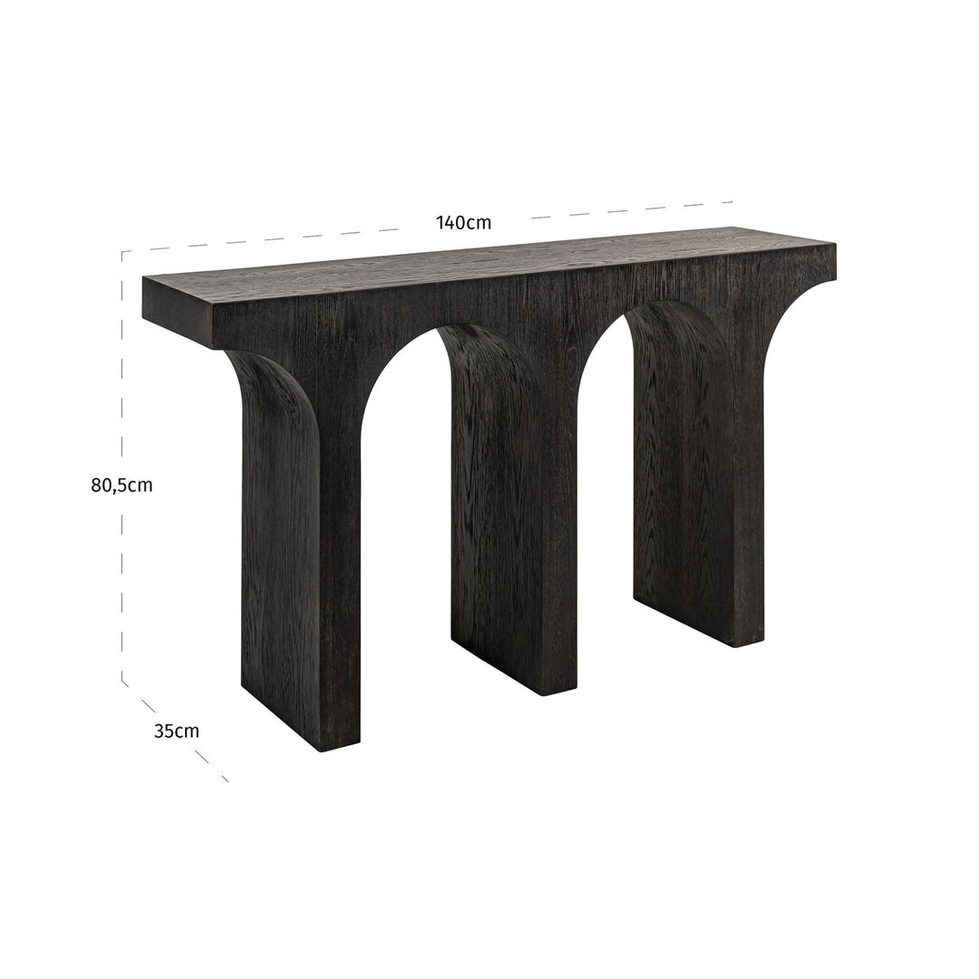 Ashford Oak Arched Console Table - Dark Brown Richmond 7