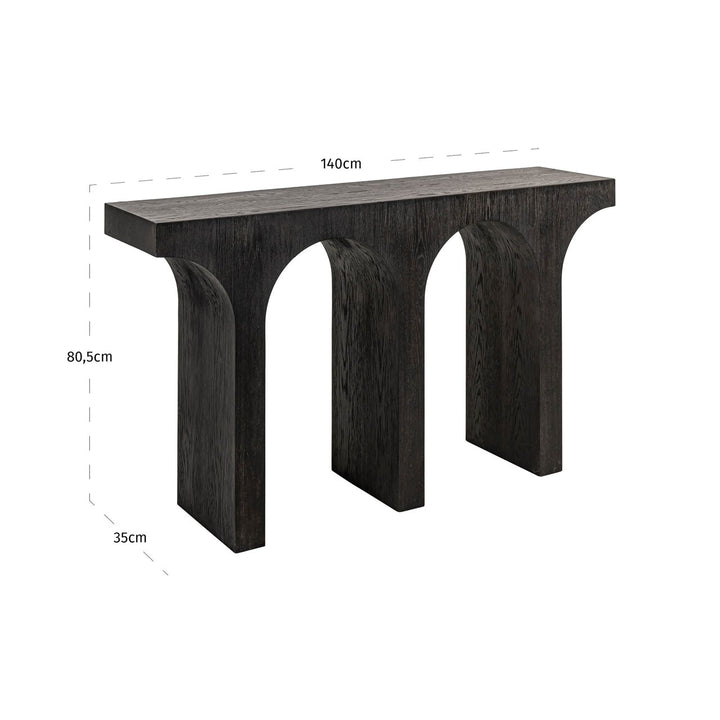 Ashford Oak Arched Console Table - Dark Brown Richmond 7