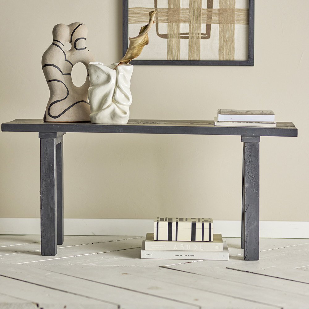 Bloomingville Riber Black Reclaimed Wood Bench