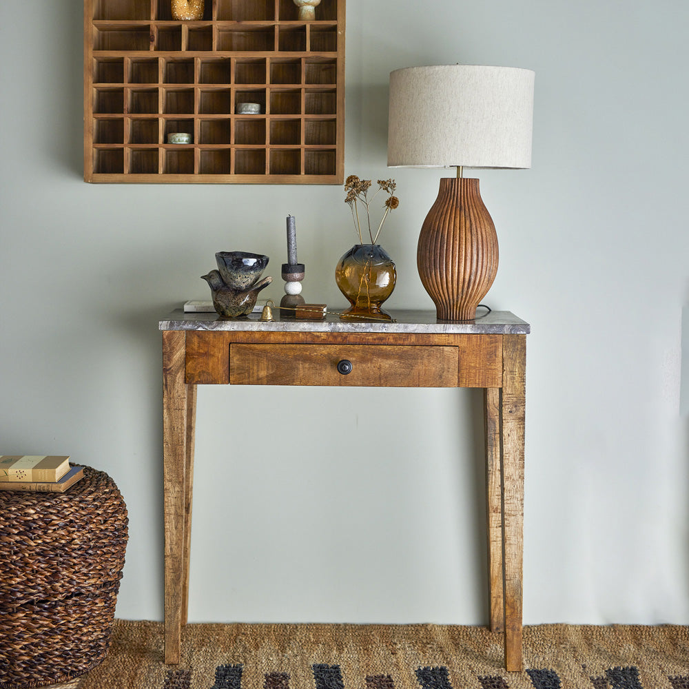 Bloomingville Hauge Brown Marble Console Table