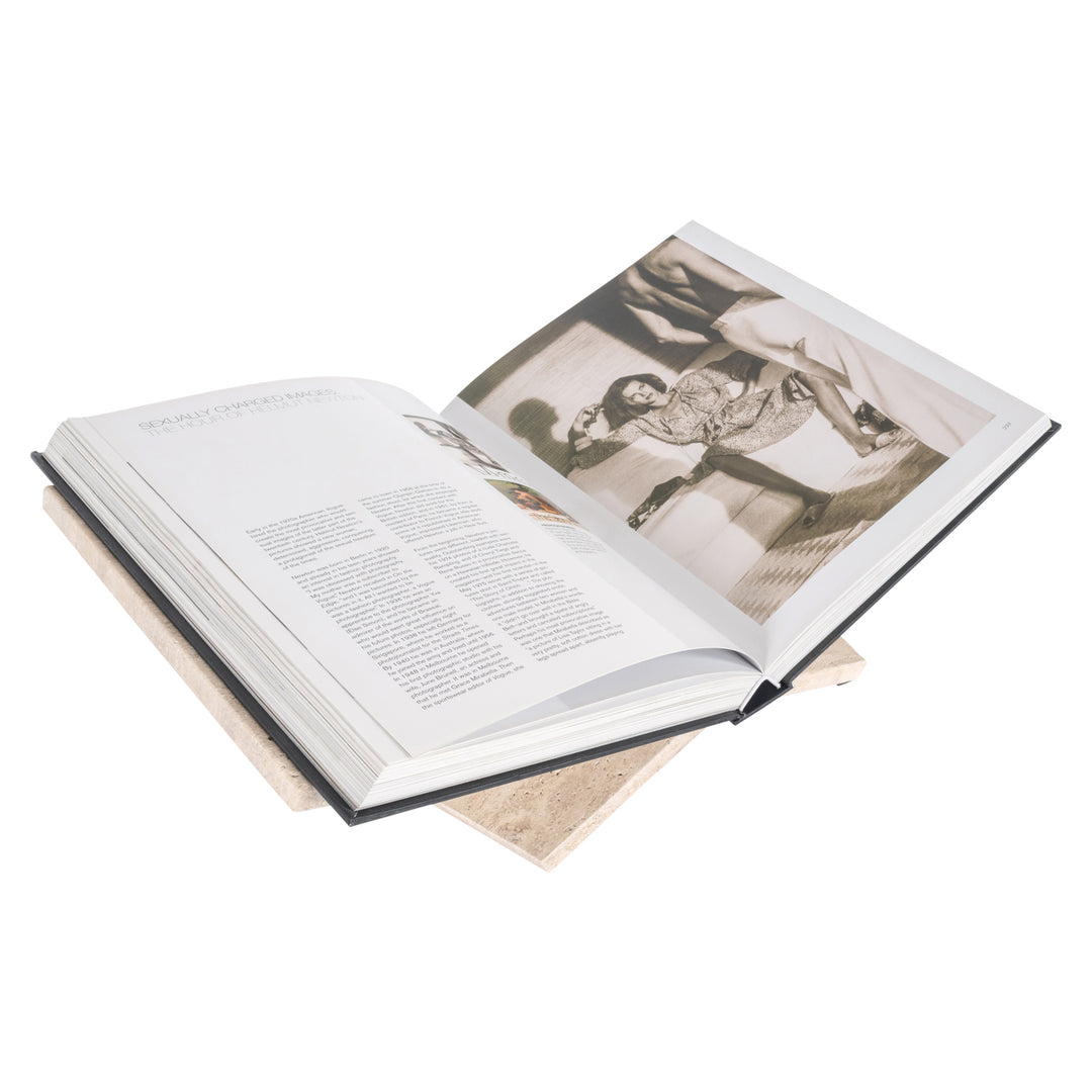 Belice Travertine Book Stand - Beige Richmond 3