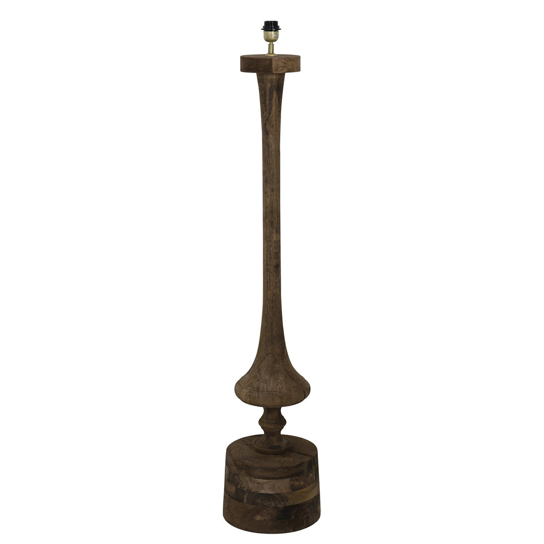 Ronin Wooden Floor Lamp - Dark Brown Light & Living 1