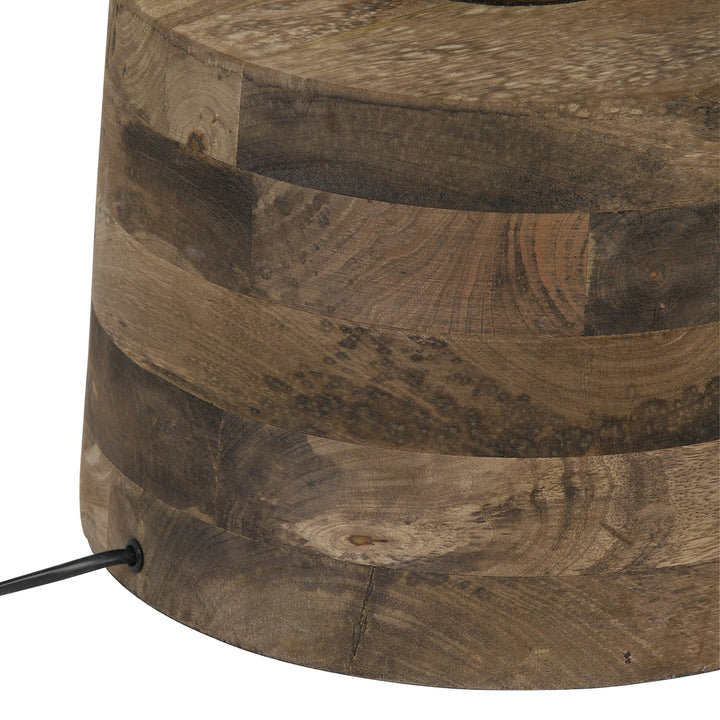 Ronin Wooden Floor Lamp - Dark Brown Light & Living 3