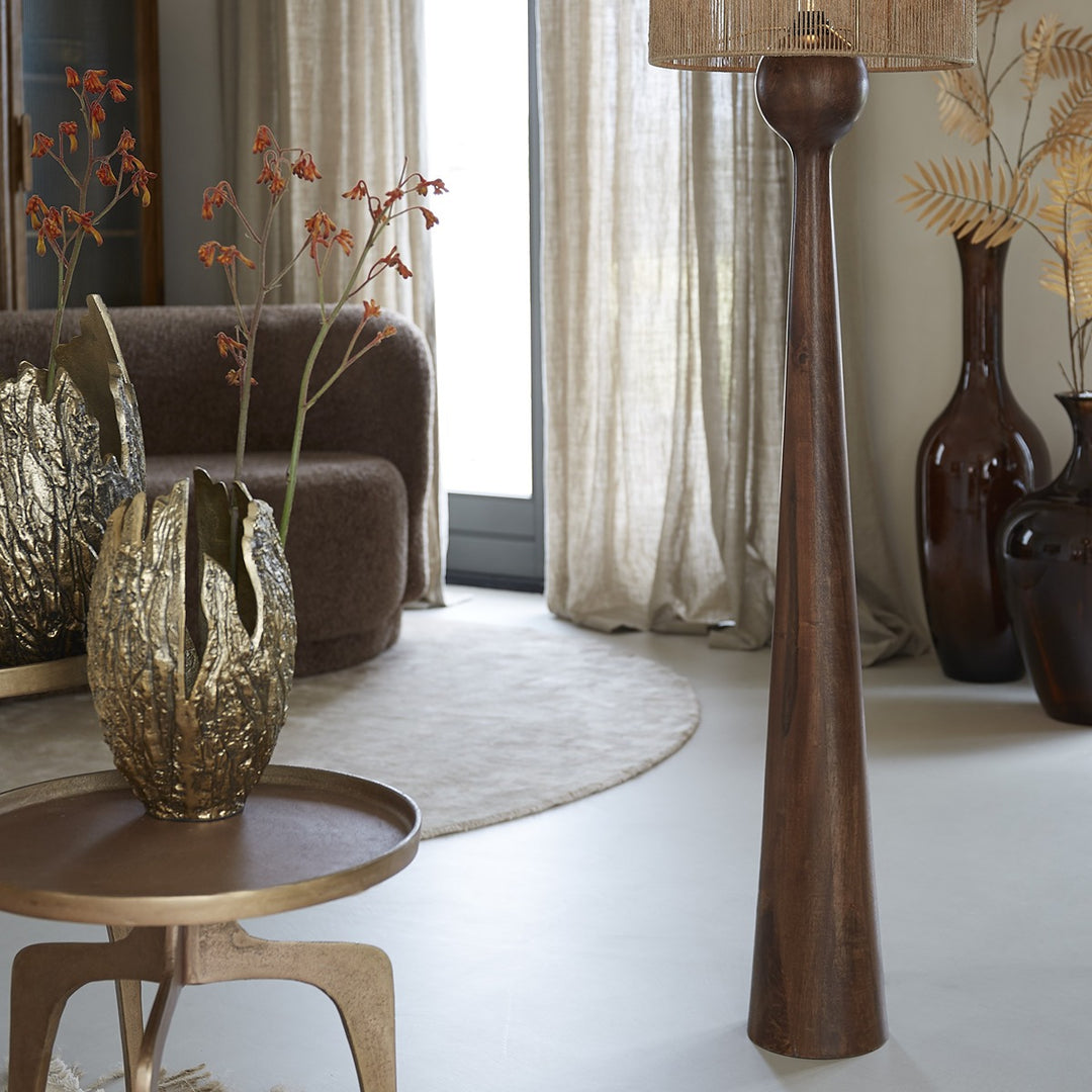 Festina Wooden Floor Lamp - Russet Light & Living 2