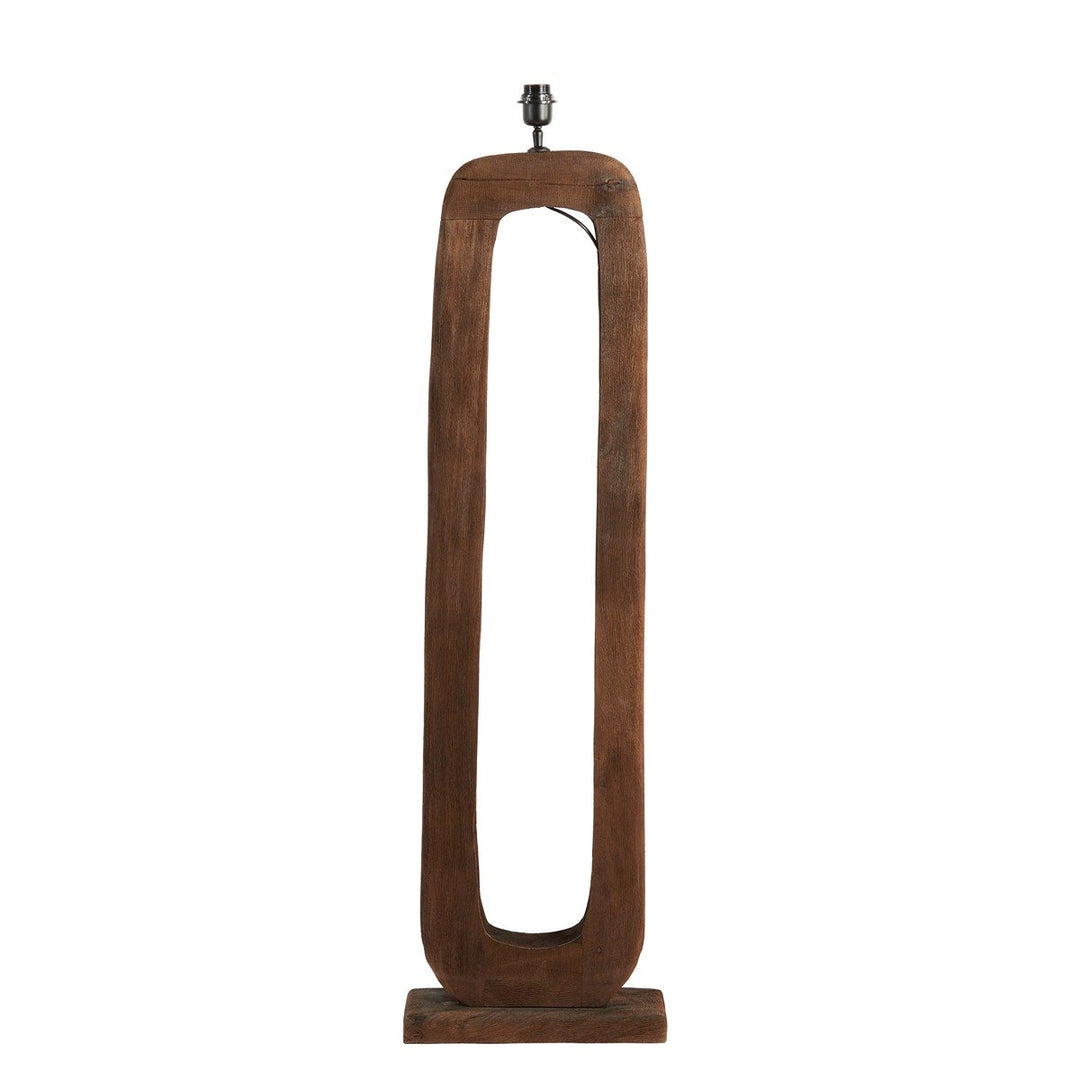 Kelafo Wooden Floor Lamp - Chocolate Brown Light & Living 1