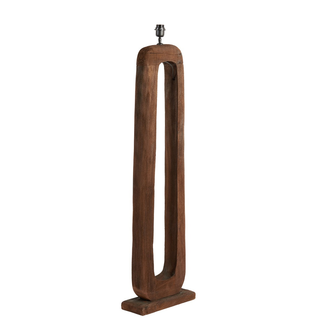 Kelafo Wooden Floor Lamp - Chocolate Brown Light & Living 3