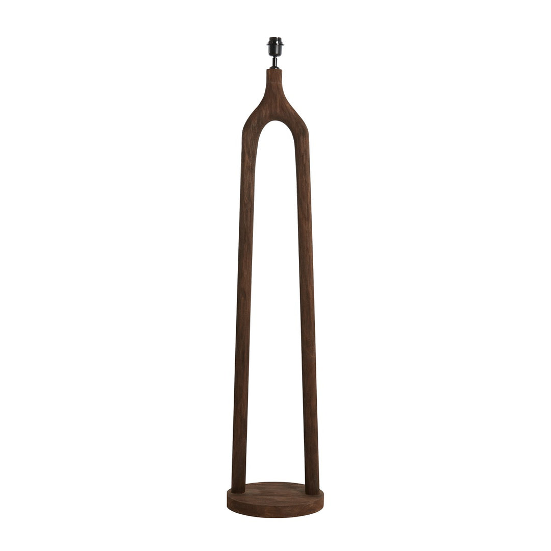 Xitta Wooden Floor Lamp - Dark Brown Light & Living 1