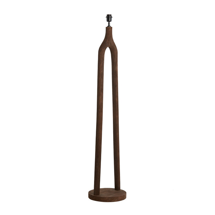 Xitta Wooden Floor Lamp - Dark Brown Light & Living 2