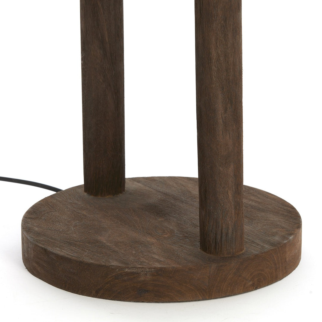 Xitta Wooden Floor Lamp - Dark Brown Light & Living 4