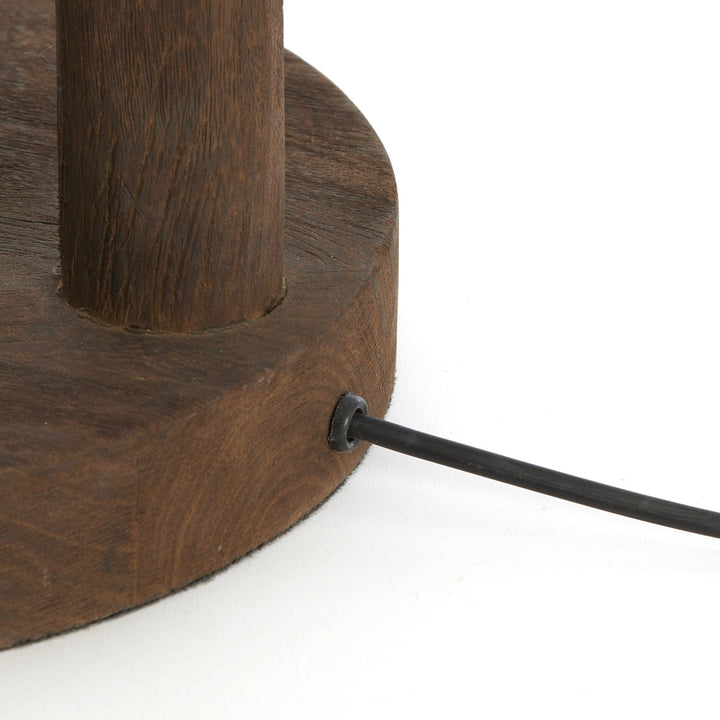 Xitta Wooden Floor Lamp - Dark Brown Light & Living 5