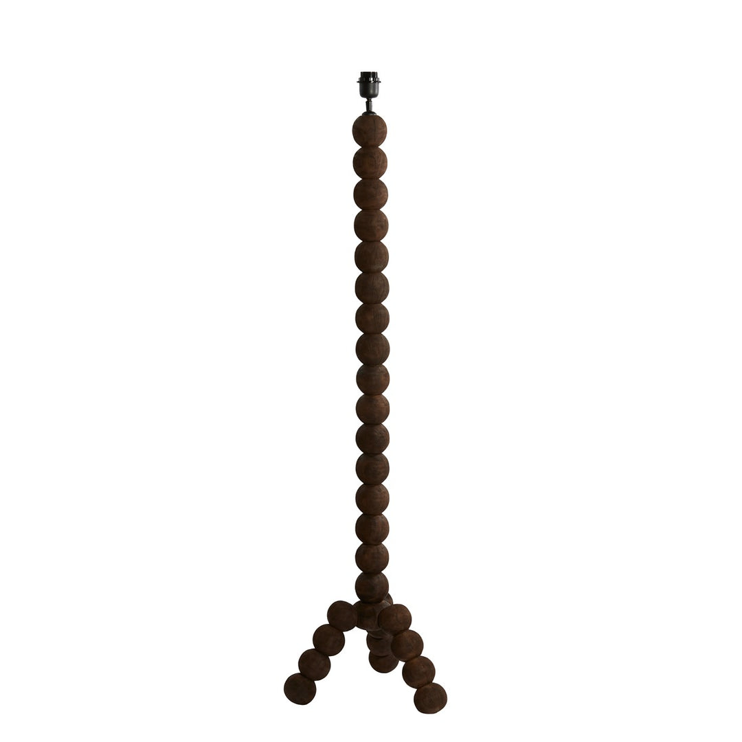 Veglio Wooden Floor Lamp - Dark Brown Light & Living 1