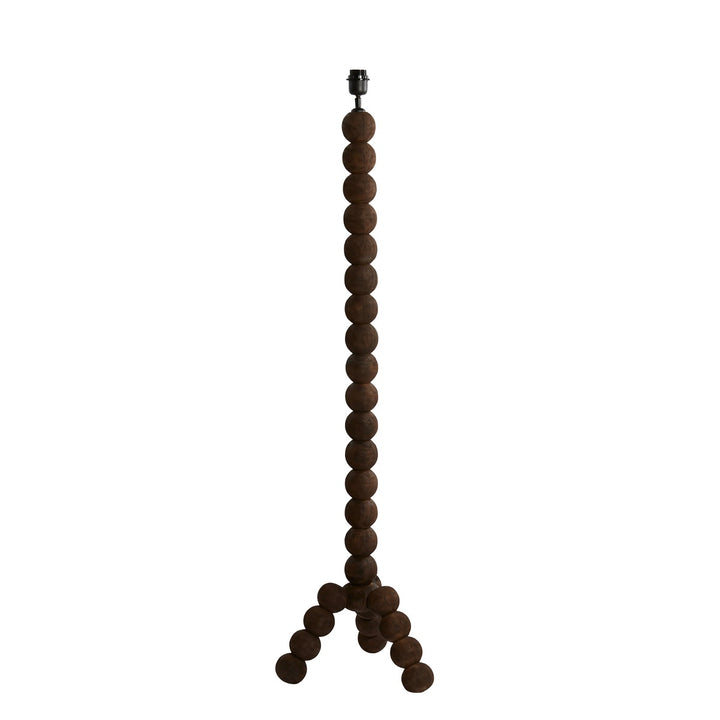 Veglio Wooden Floor Lamp - Dark Brown Light & Living 1