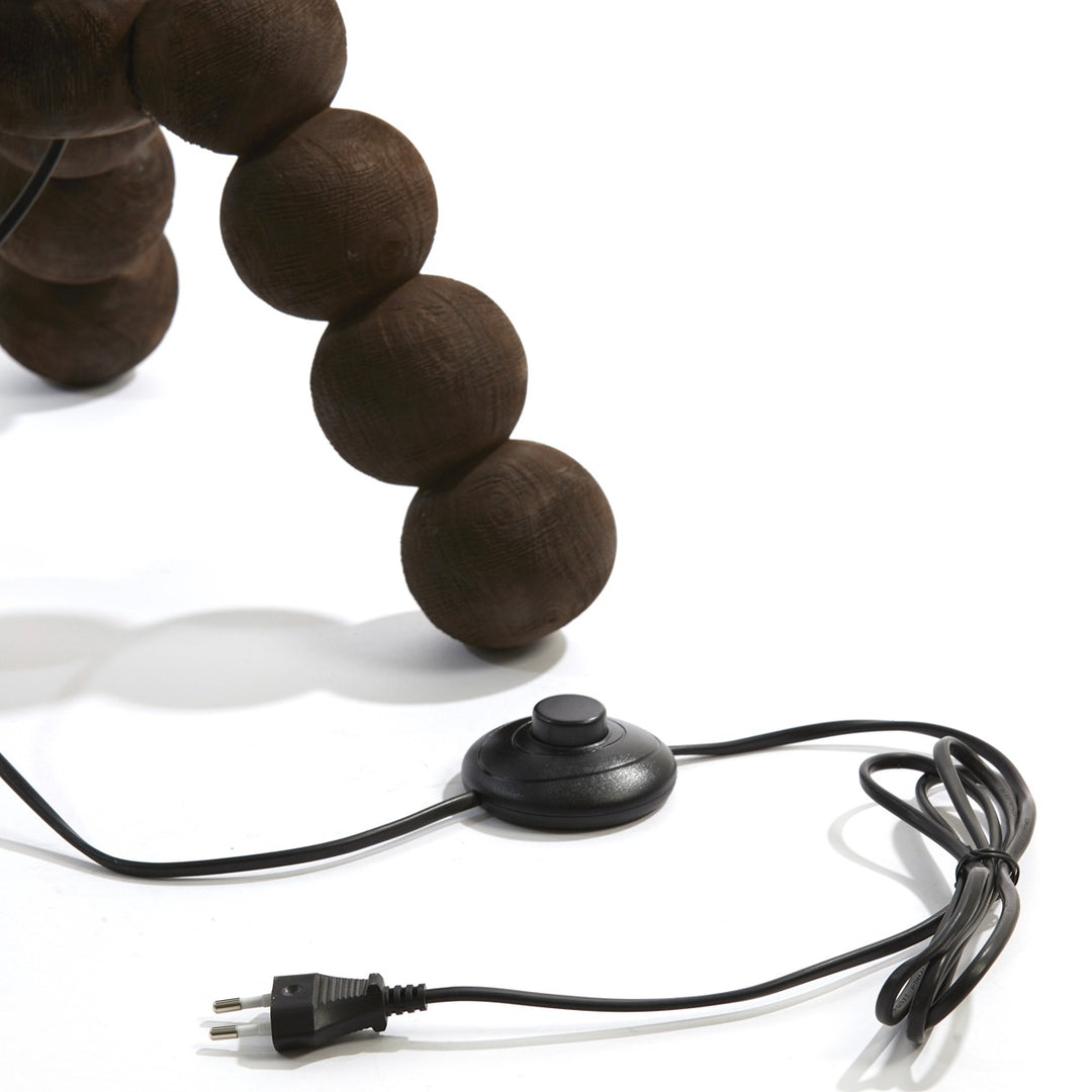 Veglio Wooden Floor Lamp - Dark Brown Light & Living 6