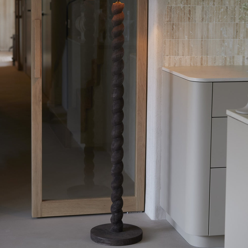 Nanno Wooden Floor Lamp - Grey Brown Light & Living 2