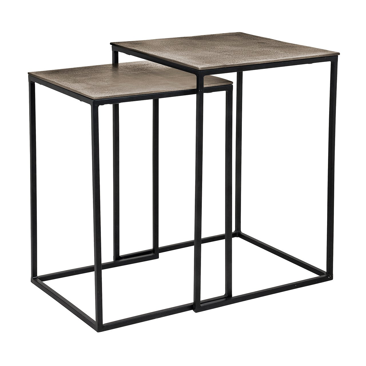 Richmond Finn Champagne Gold And Black Nest Table