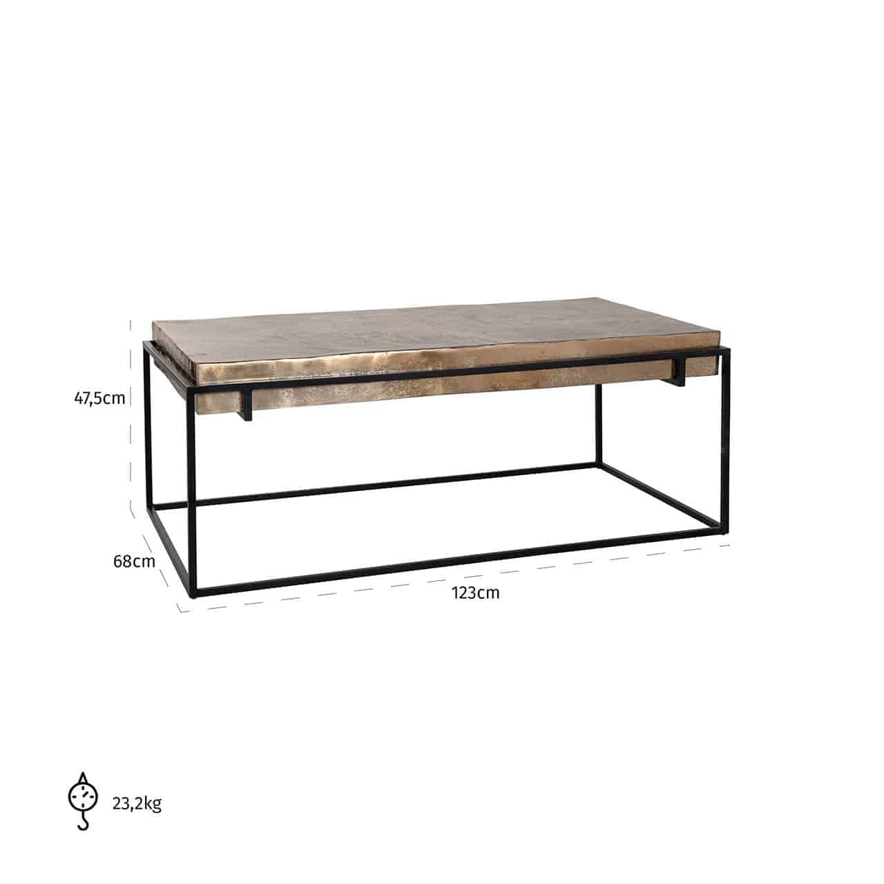 Richmond Calloway Champagne Gold Coffee Table