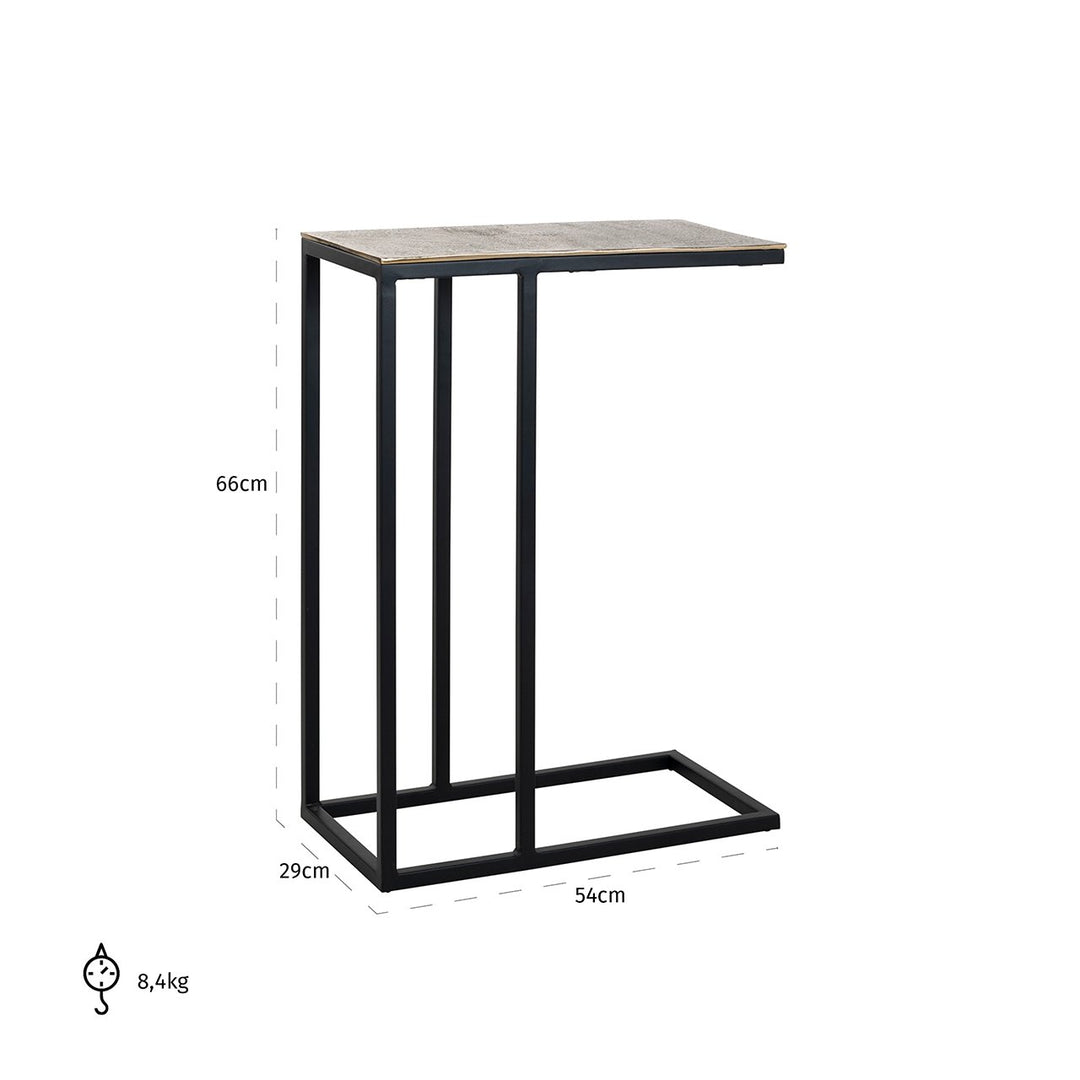 Calloway Sofa Side Table - Champagne Gold Richmond 5