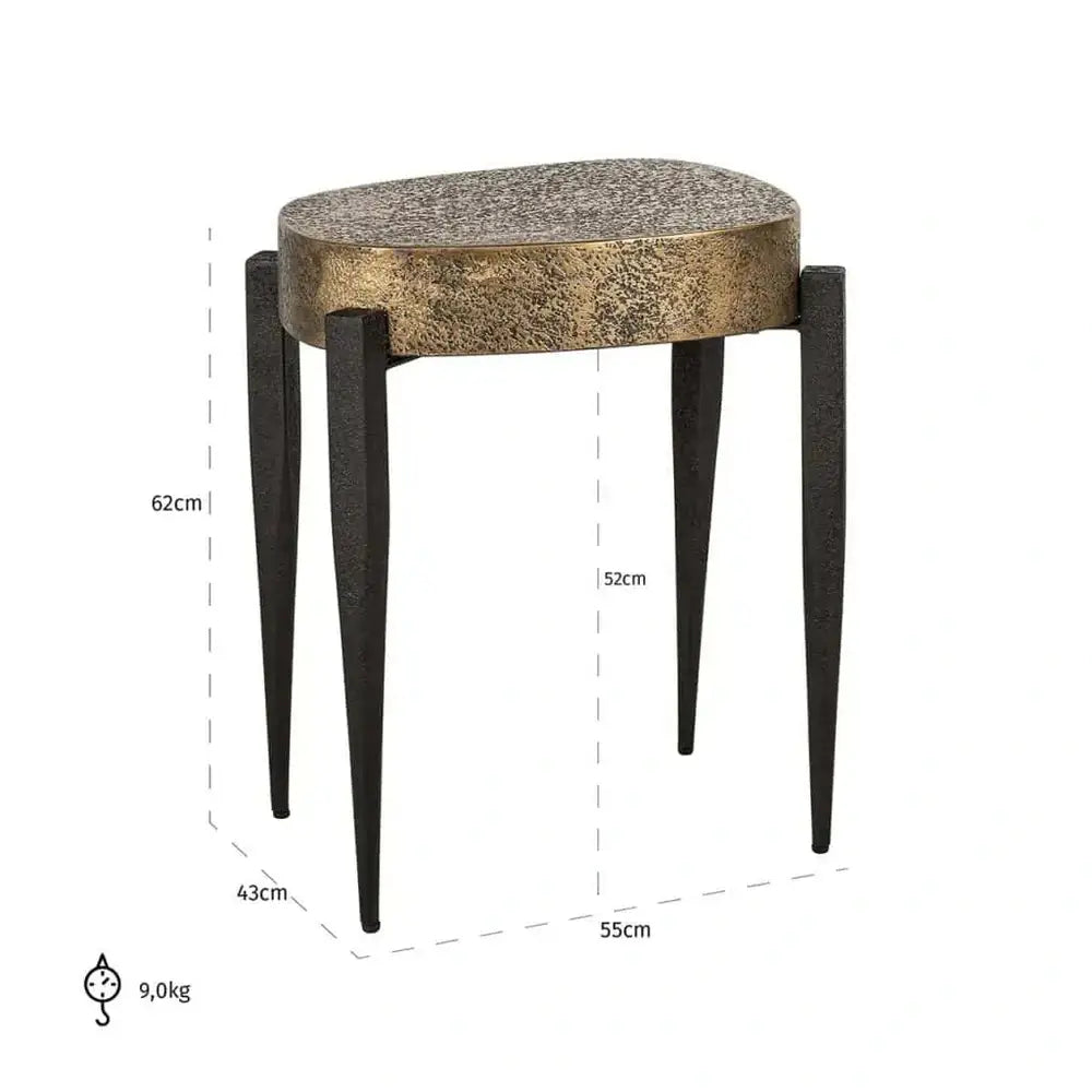 Richmond Interiors Declan Side Table in Gold