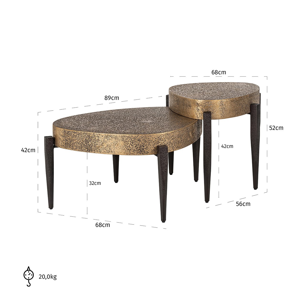 Richmond Interiors Marquee Set of 2 Coffee Tables