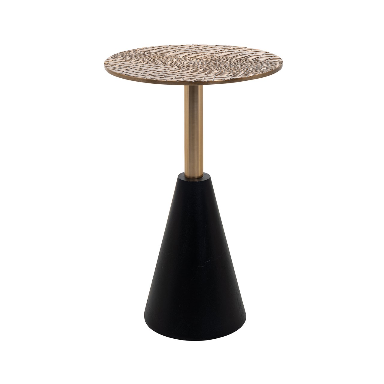 Richmond Cobra Side Table In Black And Gold