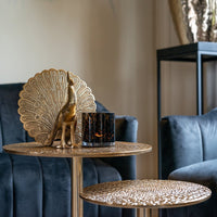 Richmond Cobra Side Table In Black And Gold