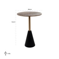 Richmond Cobra Side Table In Black And Gold