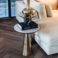 Richmond Ethan End Table in Brushed Gold