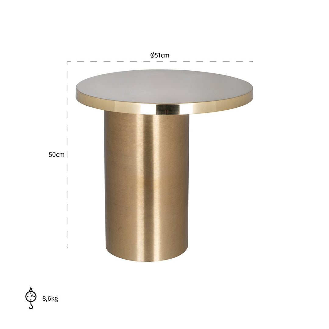 Naya Round Side Table - Gold | Outlet Olivia's 3