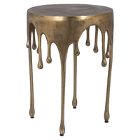 Richmond Interiors Carly End Table in Brushed Gold