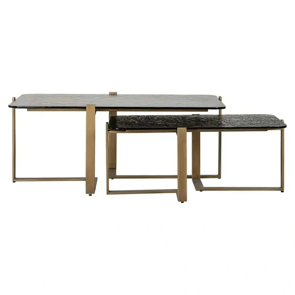  Richmond-Richmond Interiors Sterling Set of 2 Coffee Tables-Gold  597 