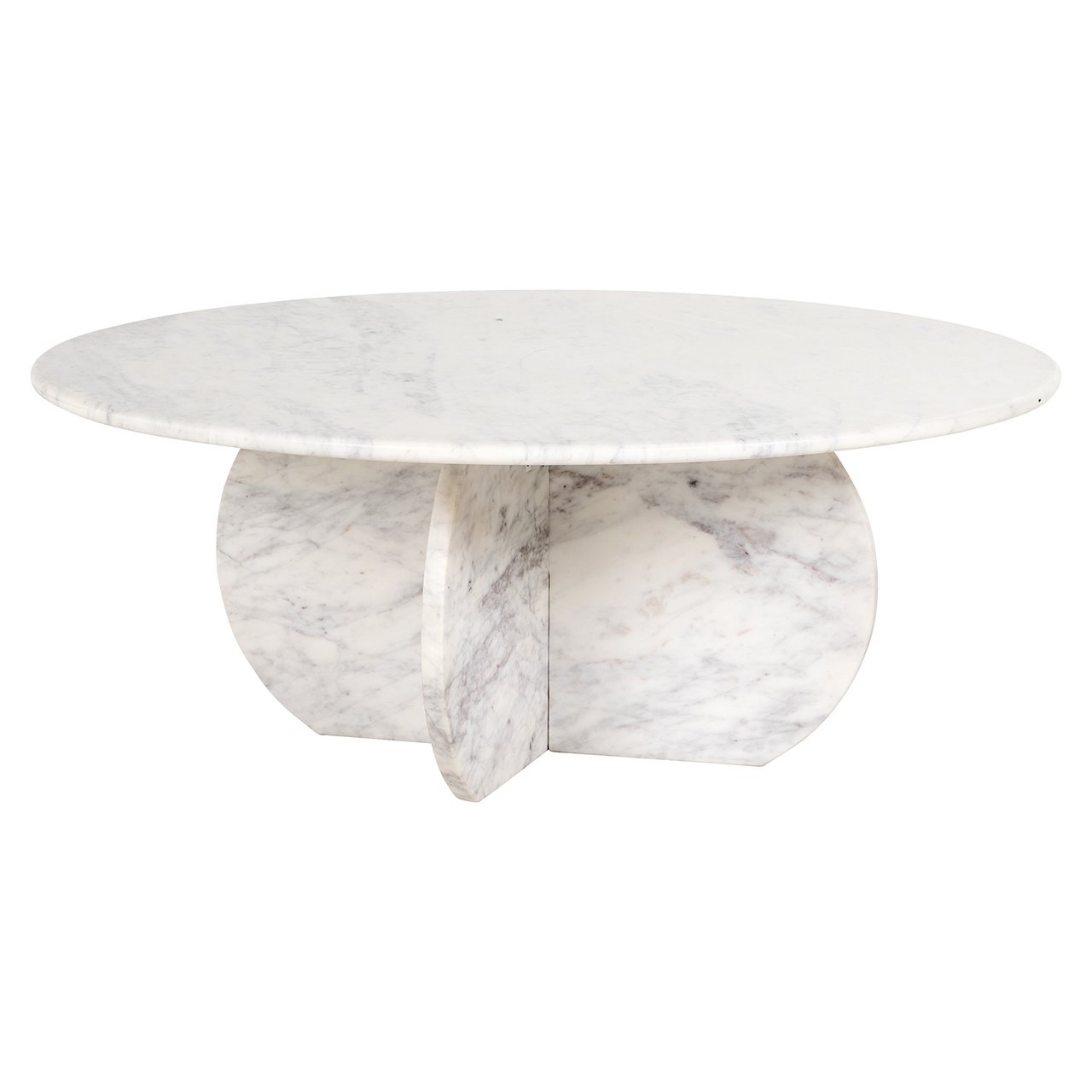 Richmond Interiors Holmes Marble Coffee Table in White